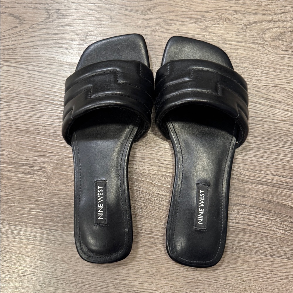 Nine West Black Women's Slide Sandals